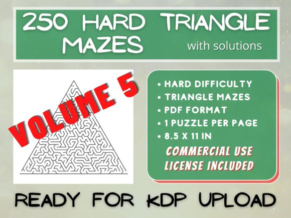 250 Hard Triangle Mazes V005: A Puzzle Lover's Delight