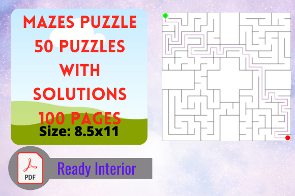 50 Mazes Puzzle Interior for Kids: A Creative and Educational Resource