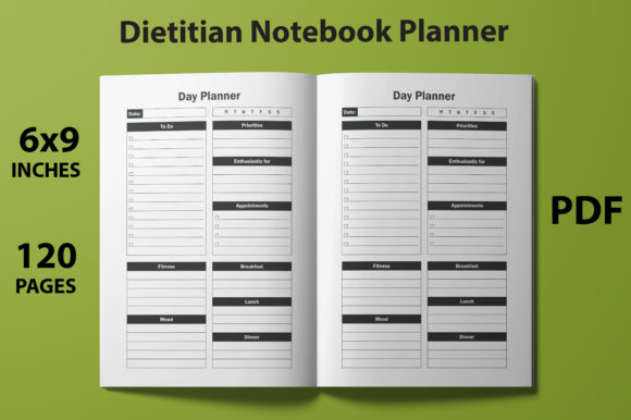 Dietitian Notebook Planner KDP Interior