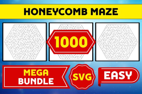 Explore 1000 Honeycomb Maze Easy SVG Bundle