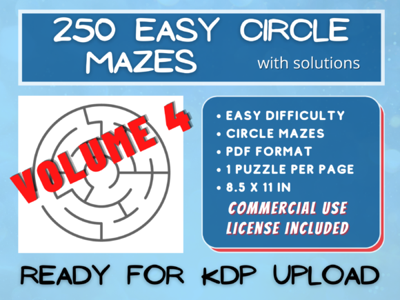 Explore 250 Easy Circle Mazes V004 for Creative Fun