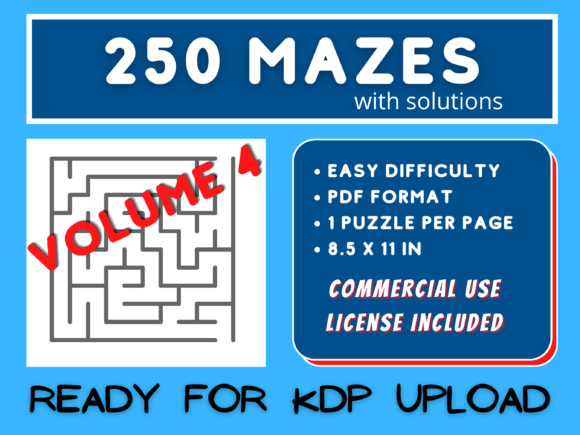 Exploring 250 Easy Square Mazes V004: A Perfect Addition to Your KDP Library