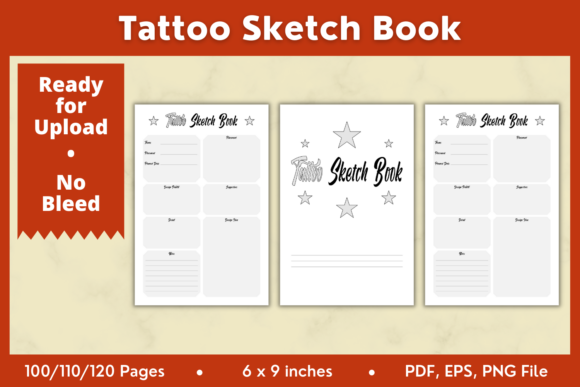 Exploring the Versatility of a 6x9 Inch Tattoo Sketch Book KDP Interior