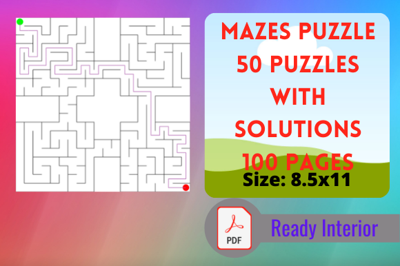 Kids Mazes Activity Interior for KDP