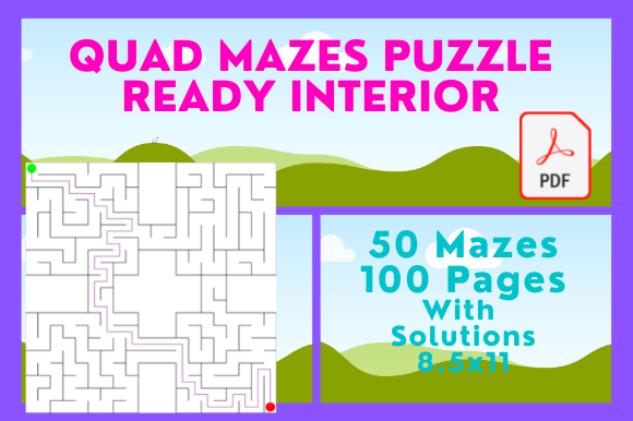 Mazes Puzzle Book for Kids: KDP Ready Interior