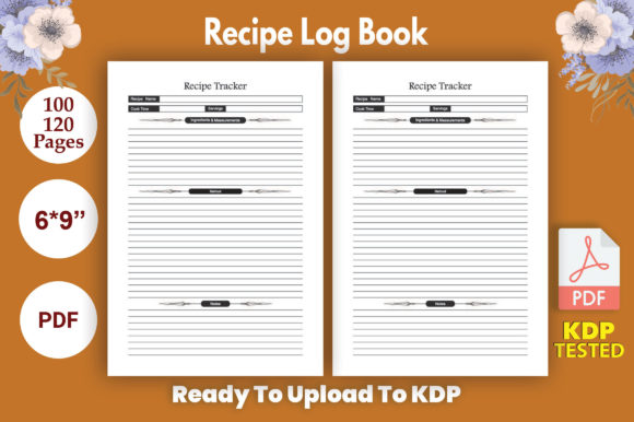 Recipe Log Book: Elevating Your KDP Portfolio with Professional Interiors