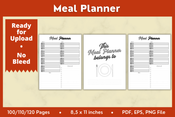 Strategic Use of Meal Planner KDP Interior 8,5x11in for Enhanced Planning and Productivity