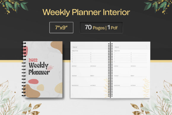 Weekly Planner Interior 2022 70 Pages: Your Ultimate Organizational Tool